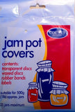 Jam Pot Covers – Pack of 25 Waxed Discs, Cellophane Covers & Rubber Bands for Homemade Jams