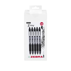 Zebra Z-Grip Smooth Ballpoint Pens – Black Ink, 1.0mm Tip, Pack of 50