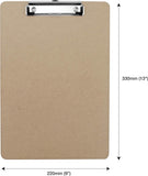 Rapesco Hardboard Clipboard with Low Profile Clip, A4 (Pack 12)