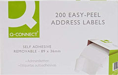 Q-Connect Self Adhesive White 89 x 36mm Address 200 Label Roll