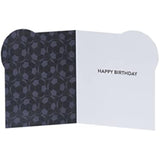 Black & Gold Football Design Birthday Card