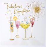 UK Greetings Birthday Card for Daughter Fabulous Cocktails Design