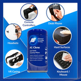AF Anti Static PC Cleaning Wipes - for PC & Laptop Hard Surfaces, Desk, Desk Phone, VR, Headset, Games Console & Controller, Printers & More.