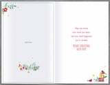 Blue Door with Wreath Grandmother & Grandfather Christmas Card