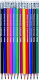 Helix Erasable Colouring Pencils – Pack of 12 | Vibrant & Correctable Colours for Kids