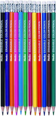 Helix Erasable Colouring Pencils – Pack of 12 | Vibrant & Correctable Colours for Kids