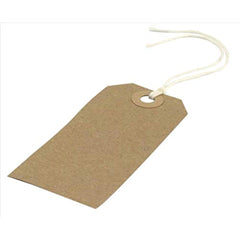 134 x 67mm Brown Strung Tag (Pack of 25)