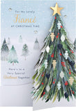 Hallmark Boxed Christmas Card for Fianc� - Classic Winter Scene with Tree Design