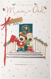 Boofle Embellished Extra-Special Mum & Dad Cute Christmas Greeting Card