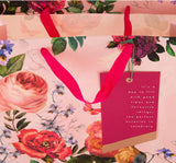 Elegant Floral Design Large Gift Bag