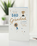 UK Greetings Father's Day Card for Dad/Grandad - Blue & Gold Design