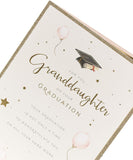 Pink Balloons And Scroll Granddaughter Graduation Card