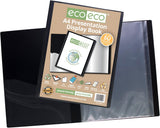 A4 Black 60-Pocket Presentation Display Book – 50% Recycled, Eco-Friendly & Durable
