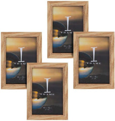Widdop 4' x 6' - iFrame Set of 4 Photo Frames Oak Finish