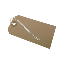 120mm x 60mm Brown Strung Tags (Pack of 100)