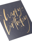Black & Gold Design Birthday Card