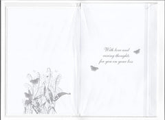 Sympathy Card - Butterflies and Lily of The Valley