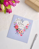 Heart & Cat Design for Nan Mother's Day Card