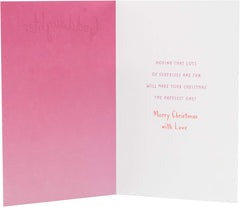 Christmas Card for Goddaughter - Teddy & Presents Design