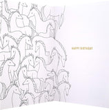General Birthday Card Contemporary Zebra Design