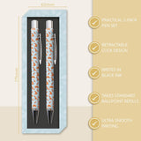 TGSC - Ballpoint Pen Gift Set | Foxy Tales Design | 2-pack Writing Pens For Women | Gift Pen Box | Effortless Writing, Ballpoint Pens - Ladies Pens Gift Boxed | Pretty Pens | Pen Sets For Ladies