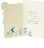 Disney Winnie The Pooh Baby Boy 1st Birthday Card