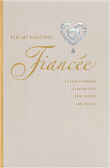 UK Greetings Fiancee Card for Her Romantic Design