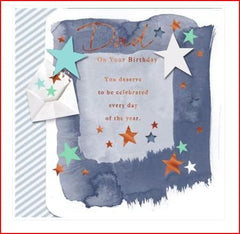 Hallmark Dad Birthday Card - Dad On Your Birthday You Deserve to be Celebrated Every Day of The Year
