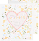 Mother's Day Card for Mother | Card for Mum, Grandma, Wife | Her, Girls, Women | Flowers and Heart Design | With Envelope