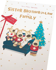 Boofle Christmas Card for Sister, Brother-In-Law & Family - Cute Design