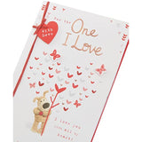 Boofle Stood Holding Tiny Hearts One I Love Valentine's Day Card