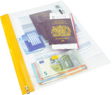Rapesco Zippi Bag with Metal Zip, A4+, Clear with Assorted Bright Coloured Zip Strips (Pack 5)