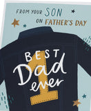 UK Greetings Father's Day Card from Your Son - Best Dad Ever Jacket Design