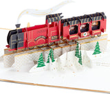 Christmas Paper Wonder Card – 3D Harry Potter Hogwarts Express Train Design