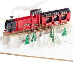 Christmas Paper Wonder Card – 3D Harry Potter Hogwarts Express Train Design