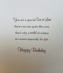 Son-in-Law Birthday Card - Red Wine