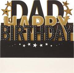 Lovely Design with Pop Up 3D Lettering Dad Birthday Card