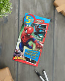 Marvel Spider Man 5th Birthday Card with Badge