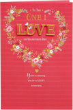 Floral Heart Design for The One I Love Valentine's Day Card