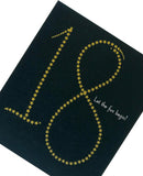 Elegant 18th Birthday Card – Gold Foil Stars Design – Milestone Celebration