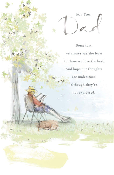 Relaxing With A Book Fathers Day Poem Dad Fathers Day Card