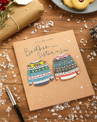 Brother & Sister In Law Christmas Jumpers Christmas Card