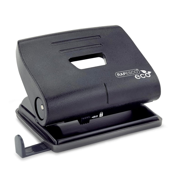 Rapesco ECO Medium 2-Hole Punch, 22 Sheets - Black