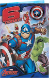 Marvel 6th Birthday Card For Him/Boy With Envelope - Avengers Design