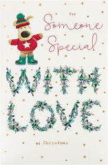 Boofle For Someone Special Festive Hugs Await Cute Christmas Greeting Card