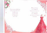 Birthday Card for Mum - 3D Effect on Cover and 8 Page Insert Flowers and Dress Design