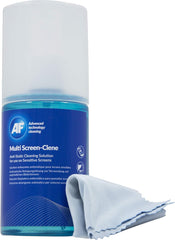 AF Multi-Screen Clene- Screen Cleaning Pump Spray with Micro Fibre Cloth - 200ml for Mobile Phones, TV's, Laptops, Monitors, LED, LCD, Plasma & Tablets - MCA_200MIF