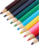 10 Chunky Half-Size Colouring Pencils with Sharpener | Easy Grip for Kids & Toddlers