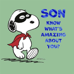 Cards Hallmark Peanuts Snoopy Son Birthday Son Know what's amazing about you?