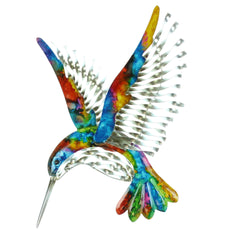 Widdop and Co Colorful Wall Art Metal Hummingbird